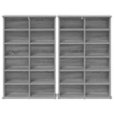 Kabinet na płyty CD 2 szt. Szary Sonoma 60 x 17 x 92 cm