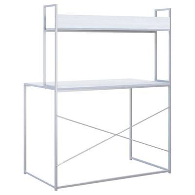 vidaXL Biurko komputerowe, białe 110x60x138 cm materiał drewnopochodny