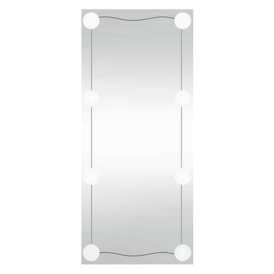 Lustro ścienne z LED, 30x80 cm, szklane, prostokątne