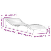 vidaXL Leżaki, 2 szt., białe, 205x60x31,5 cm, lite drewno sosnowe