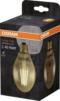 Zarówka led E27 5W 470lm 2500K vintage oval 40 Osram