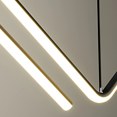 Lampa wisząca Abigali MontBlanc 26W liniowa 90cm nowoczesna czarny