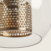 Lampa Wisząca Złota Szklana Abruzzo Nobile E27