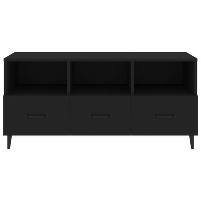 vidaXL Szafka pod TV, czarna, 102x35x50 cm, materiał drewnopochodny
