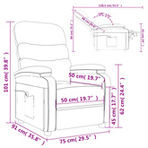 vidaXL Fotel masujący, szary, obity sztuczną skórą model standard