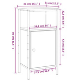 Szafka nocna, dąb sonoma, 41x31x80 cm, materiał drewnopochodny