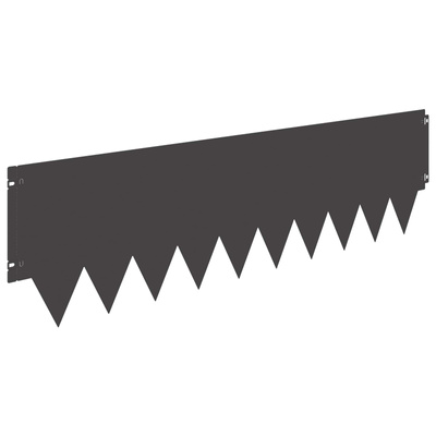 Krawężnik do trawnika 10 szt. 103 x 30 cm Stal Czarny