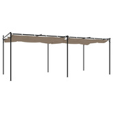 Pergola ze zwijanym dachem, taupe, 589x292x230 cm