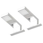 vidaXL Lampy nad lustro, 2 szt., 2 W, zimne, białe światło