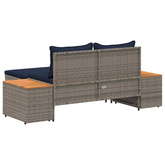 Zestaw sof na zewnątrz 4 -Seater 4 szt. 55 x 30 x 39 cm