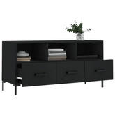 Szafka pod TV, czarna, 102x36x50 cm, materiał drewnopochodny vidaXL