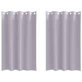 Firany blackout z kółkami 2 pcs Metaliczny Szary 175 x 140 cm