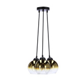 nubia lampa wisz ca czarny 3x60w E27 klosz z oty