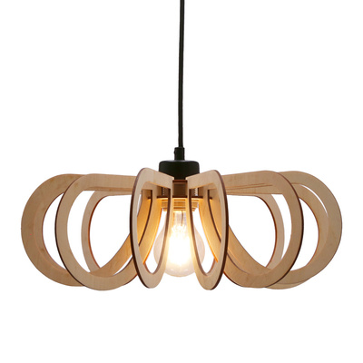 Eco 5 lampa wisząca 1x40W E27 abażur drewniany
