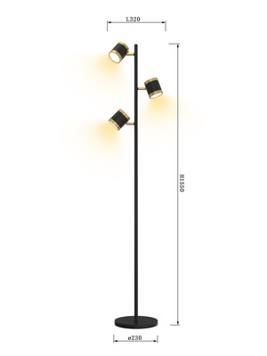 Lampa podłogowa TOULOUSE 3003-304S