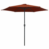 Parasol ogrodowy na aluminiowym słupku, 270x246 cm, terakota