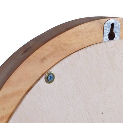 vidaXL Lustro ścienne, 60 cm, tekowe, okrągłe model standard