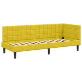 Rama Łóżka Narożnego z Materacem 2 szt. Żółty 80 x 200 cm