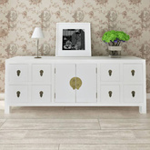vidaXL Szafka pod TV, biała, 110x24x48 cm, materiał drewnopochodny