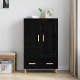 Highboard Czarny dąb 70 x 31 x 115 cm Drewno inżynieryjne