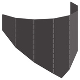 Krawężnik do trawnika 100 x 45 cm Stal Czarny