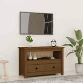 vidaXL Szafka pod TV, miodowy brąz, 79x35x52 cm, lite drewno sosnowe