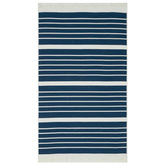 vidaXL Dywan, niebieski morski, 120x180 cm, bawełniany