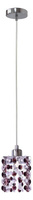 Lampa wisząca chrom/burgund kryształki G9 Classic 31-97005
