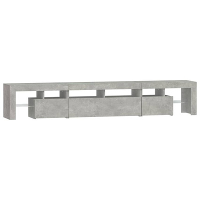 vidaXL Szafka pod TV z oświetleniem LED, szarość betonu, 230x36,5x40cm