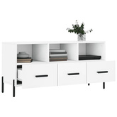 vidaXL Szafka pod TV, biała, 102x36x50 cm, materiał drewnopochodny