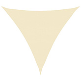 Żagiel ogrodowy HDPE, trójkątny, 5x5x5 m, kremowy