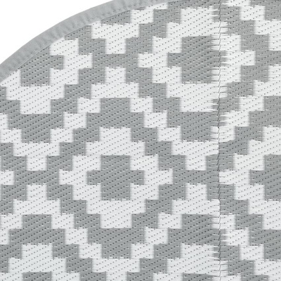 vidaXL Dywan na zewnątrz, szary, Ø160 cm, PP