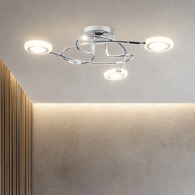 Lampa sufitowa Aurelion reflektor regulowana 3-punktowa LED do salonu
