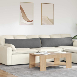 Poduszki na sofę 2 pcs Ciemnoszary 145 x 40 cm tkanina