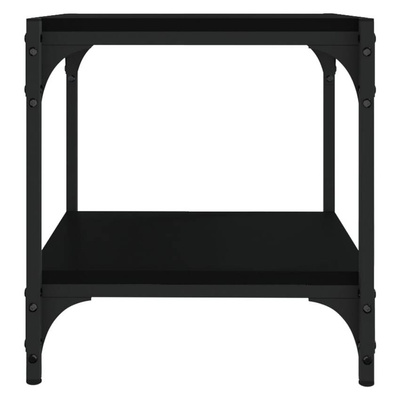vidaXL Szafka pod TV, czarna 40x33x41 cm materiał drewnopochodny/ stal
