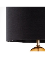 Lampa podłogowa LEONA czarna E27 100W złota