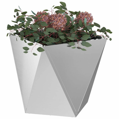 Donica 2 pcs Srebrny 40 x 40 x 40 cm Stal Galwanizowana