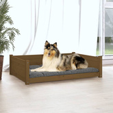 vidaXL Legowisko dla psa, miodowy brąz, 95,5x65,5x28 cm, sosnowe