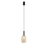 Lampa wisząca Bueno szklana bursztynowy klosz pojedyncza GX53
