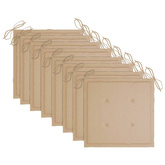 vidaXL Składane krzesła ogrodowe z poduszkami, 8 szt., drewno tekowe