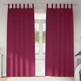 Firany blackout z kółkami 2 pcs Czerwone wino 260 x 140 cm