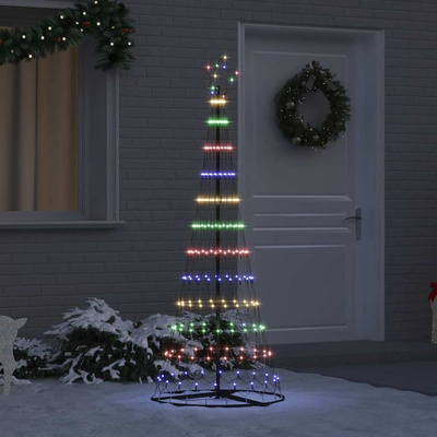 Choinka świąteczna LED z podstawą Wielokolorowe 184.5 cm Metal