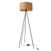 VANTI lampa podłogowa czarny 1x40W E27 abażur brzoskwiniowy