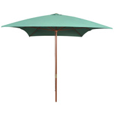 Parasol ogrodowy, 200x300 cm, drewniany stelaż, zielony
