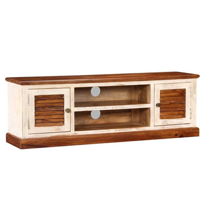 vidaXL Szafka pod TV, lite drewno Sheesham i mango, 120x30x40 cm