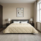 Letni Kołdra Kremowy 200 x 200 cm Mikrofibra i Fleece Teddy