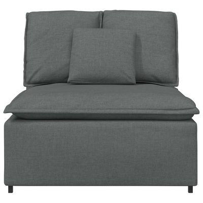 Modułowy moduł centralny sofy z poduszkami Ciemnoszary 100 cm