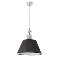 Lampa wisząca z abażurem Aral czarna nowoczesna do salonu i jadalni E27