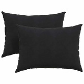 Poduszki na sofę 2 pcs Czarny 70 x 50 cm Tkanina sztruksowa