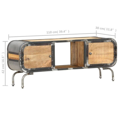 vidaXL Szafka pod TV, 110x30x42 cm, lite drewno mango